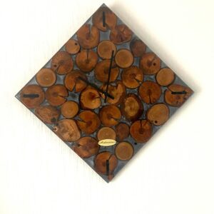 Horloge Bois résine Gris Anthracite