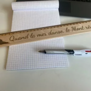 Règle en Hêtre 30cm "Quand la mer danse..."