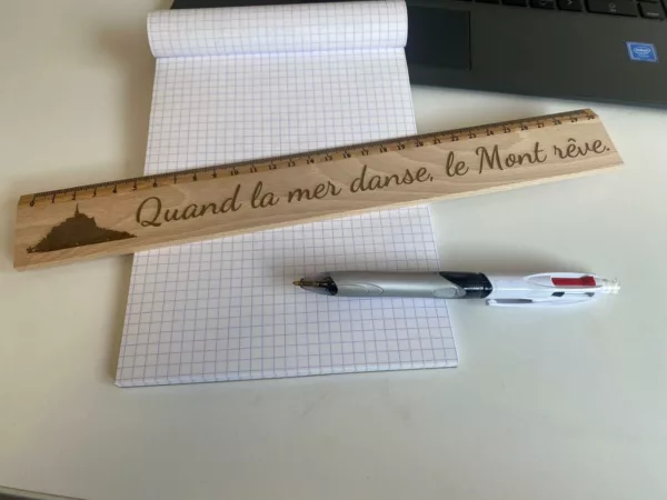 Règle en Hêtre 30cm "Quand la mer danse..."