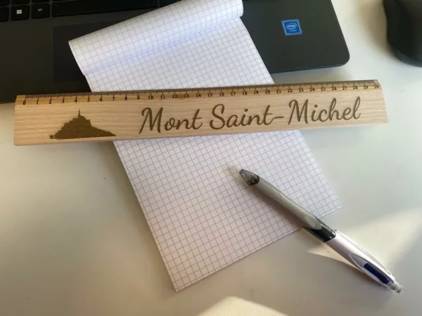 Règle en Hêtre 30cm "Mont Saint-Michel"