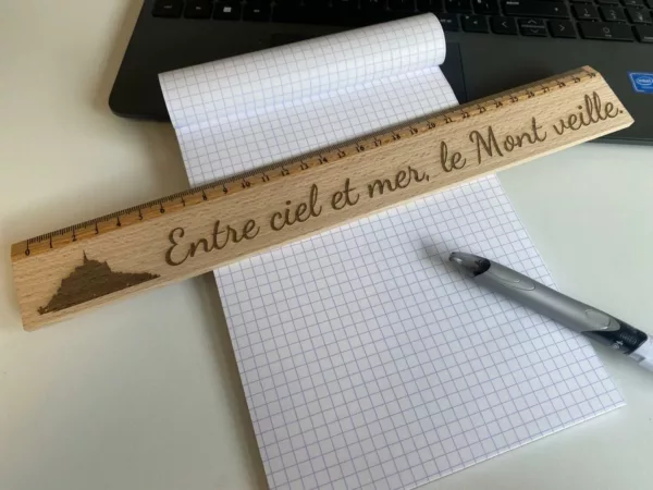 Règle en Hêtre 30cm "Entre ciel et mer ..."