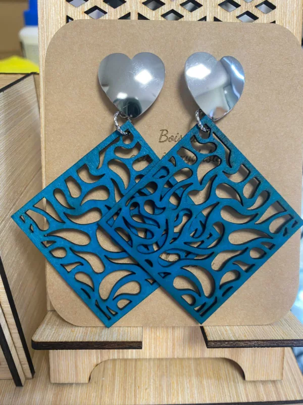Boucles d'oreilles Clou Coeur Argent