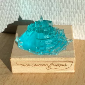 Figurine du Mont-Saint-Michel - Résine & Bois - Bleu