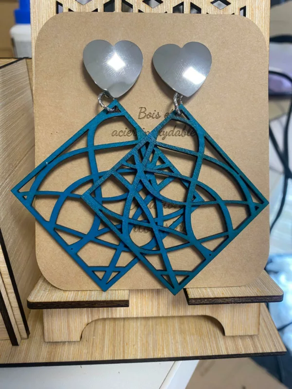 Boucles d'oreilles Clou Coeur Argent