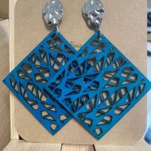 Boucles d'oreilles Clou martelé argent