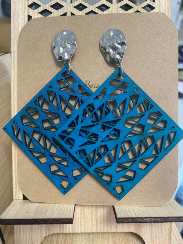 Boucles d'oreilles Clou martelé argent