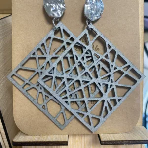 Boucles d'oreilles Clou martelé argent