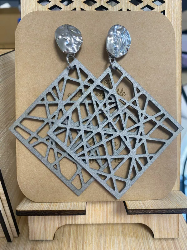 Boucles d'oreilles Clou martelé argent