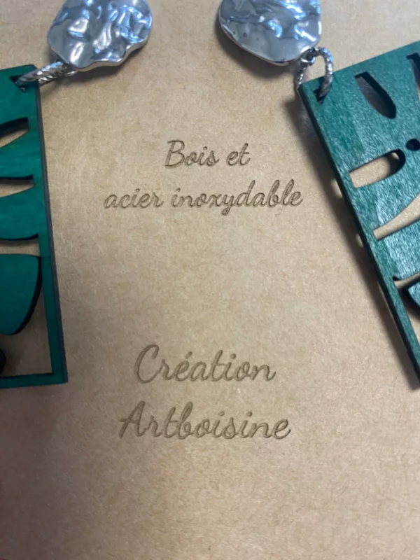 Boucles d'oreilles Clou martelé argent – Image 2