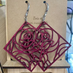 Boucles d'oreilles Crochet strass argenté