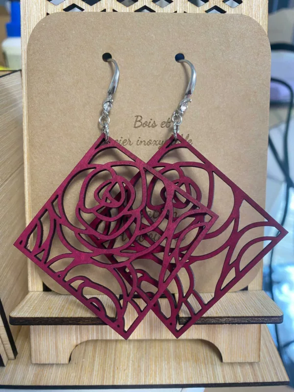 Boucles d'oreilles Crochet strass argenté