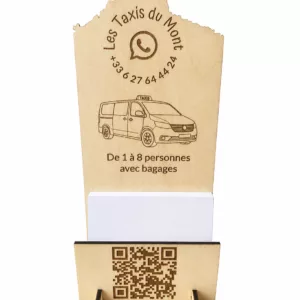 Chevalet porte carte personnalisé